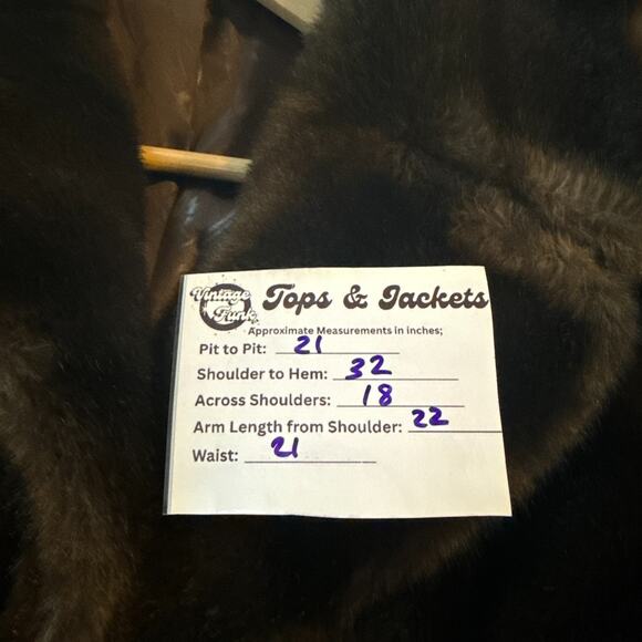 Vintage Career Originals Tissavel Faux Fur Coat Belted Brown ILGWU USA — M/L - Picture 16 of 16